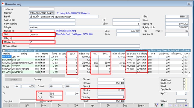 hóa đơn bán hàng