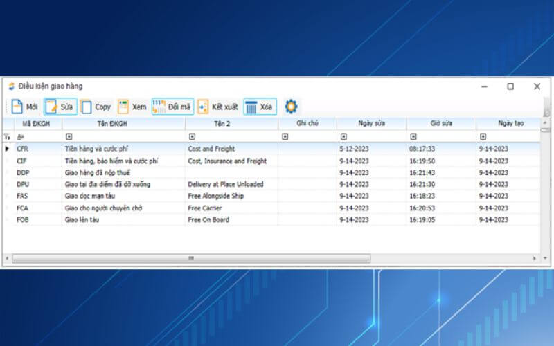 Điều kiện giao hàng