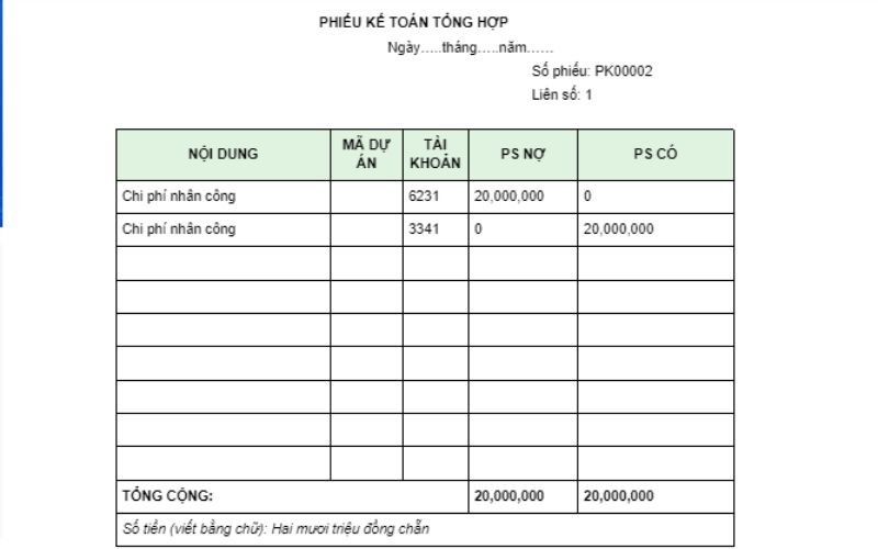 Tìm hiểu về phiếu kế toán