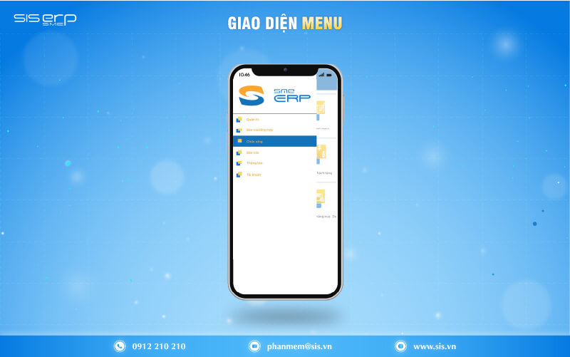giao diện menu điện thoại