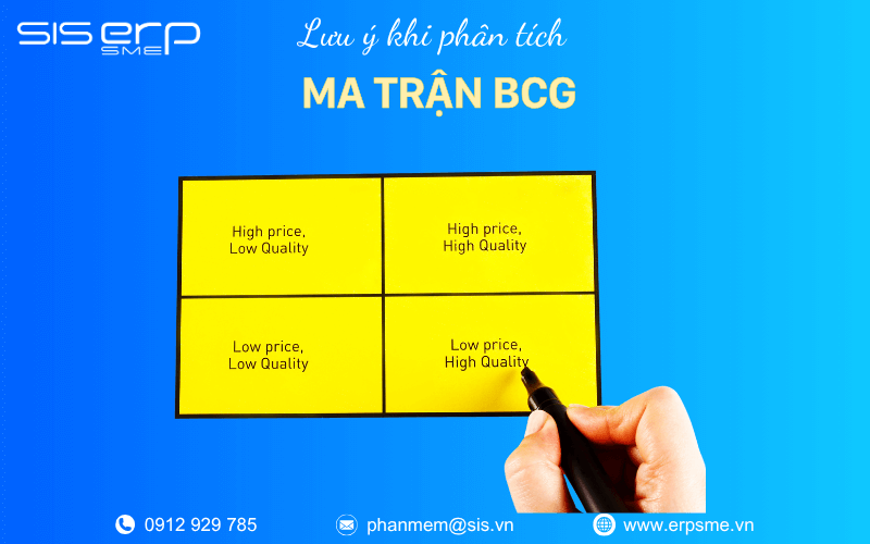 lưu ý khi phân tích ma trận bcg